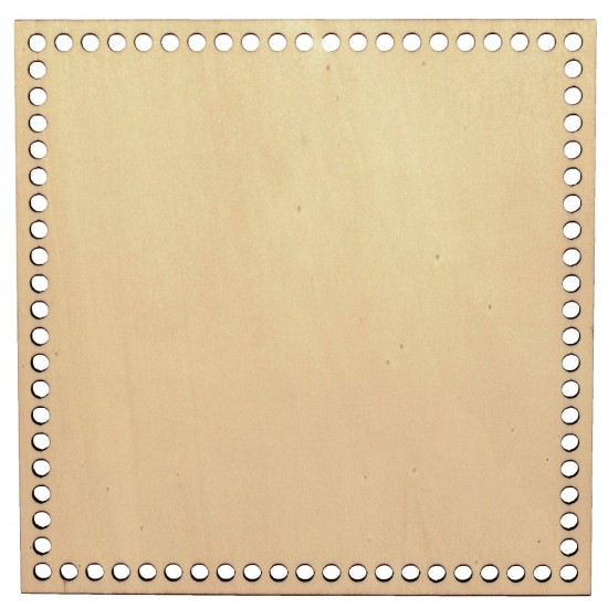 Baza din lemn pentru Crosetat - Patrat - Albasia -20x20cm - 80o - 6mm
