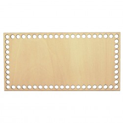 Baza din lemn pentru Crosetat - Dreptunghi - Albasia - 30x15cm - 60o - 10mm