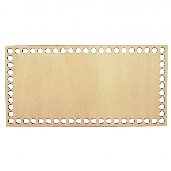 Baza din lemn pentru Crosetat - Dreptunghi - Albasia - 30x15cm - 60o - 10mm