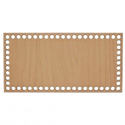 Baza din lemn pentru Crosetat - Dreptunghi - Fag - 30x15cm - 60o - 10mm