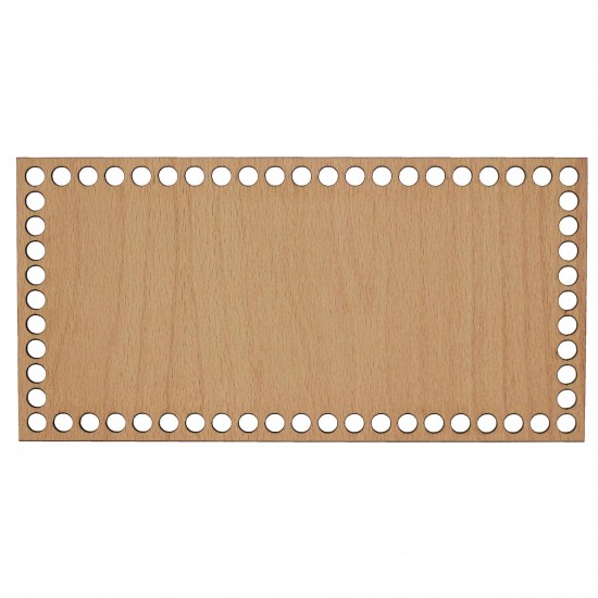 Baza din lemn pentru Crosetat - Dreptunghi - Fag - 30x15cm - 60o - 10mm