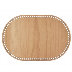 Baza din lemn pentru Crosetat - Oval - Fag - 30x20cm - 87o - 6mm