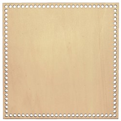 Baza din lemn pentru Crosetat - Patrat - Albasia - 25x25cm - 104o - 6mm