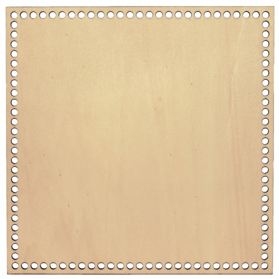 Baza din lemn pentru Crosetat - Patrat - Albasia - 25x25cm - 104o - 6mm