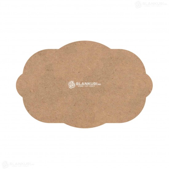 Tablita MDF 40x26x0.4 cm - Bubble Gum L - Blank