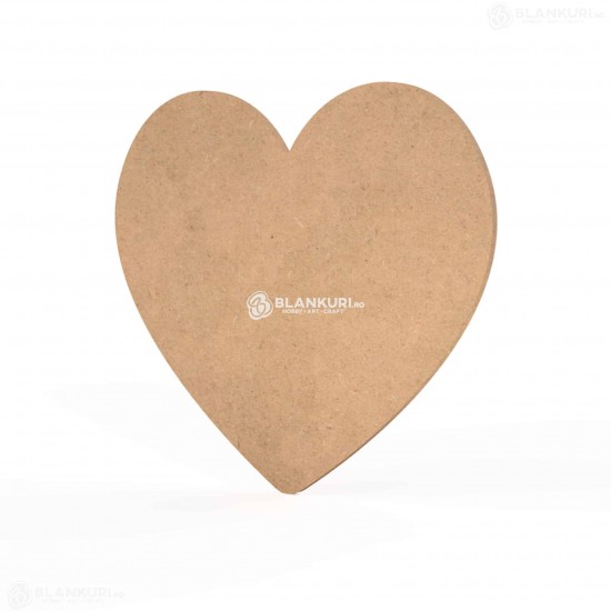 Tablita MDF - 25x22x0.4 cm - Inima M - Blank