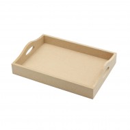 Tava MDF Blank - Interior 27x19 cm - Tava pentru Gatitul Miresei - Tava Mot - T3