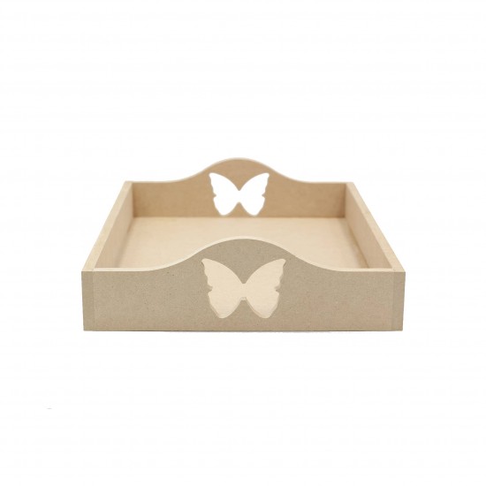 Tava MDF Blank - Interior A4 Plus - Tava pentru Gatitul Miresei - Tava Mot - T16 - A4 Plus - Fluture