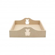 Tava MDF Blank - Interior A4 Plus - Tava pentru Gatitul Miresei - Tava Mot - T17 - A4 Plus - Ursulet