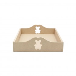 Tava MDF Blank - Interior A4 Plus - Tava pentru Gatitul Miresei - Tava Mot - T17 - A4 Plus - Ursulet