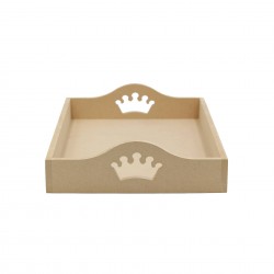 Tava MDF Blank - Interior A4 Plus - Tava pentru Gatitul Miresei - Tava Mot - T18 - A4 Plus - Coronita