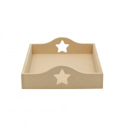 Tava MDF Blank - Interior A4 Plus - Tava pentru Gatitul Miresei - Tava Mot - T21 - A4 Plus - Steluta