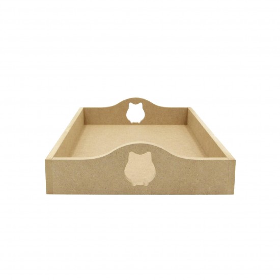 Tava MDF Blank - Interior A4 - Tava pentru Gatitul Miresei - Tava Mot - T23 - A4 - Bufnita