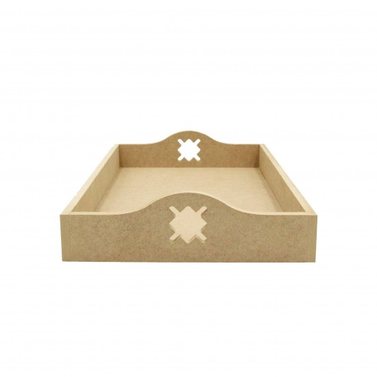 Tava MDF Blank - Interior A4 - Tava pentru Gatitul Miresei - Tava Mot - T30 - A4 - Model Traditional
