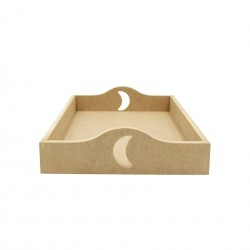 Tava MDF Blank - Interior A4 Plus - Tava pentru Gatitul Miresei - Tava Mot - T35 - A4 Plus - Semiluna
