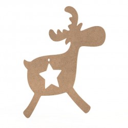 Tablita MDF 40x39x0.4 cm - Ren cu Stea L - Blank Tablita MDF 40x39x0.4 cm - Ren cu Stea L - Blank