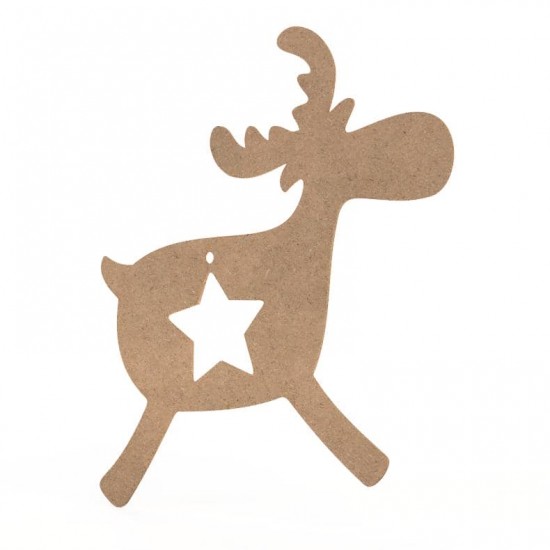 Tablita MDF 40x39x0.8 cm - Ren cu Stea XL - Blank