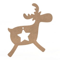 Tablita MDF 40x39x0.4 cm - Ren cu Stea L - Blank