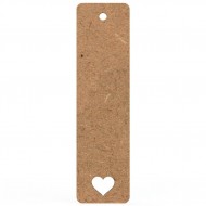 Semn Carte Blank 15x4 cm Inima Perforata