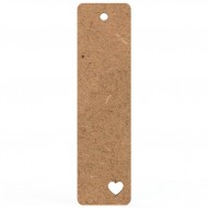 Semn Carte Blank 15x4 cm Inima Perforata Colt