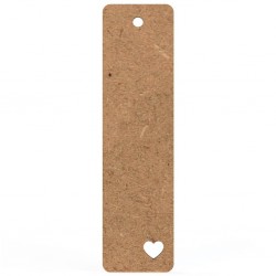 Semn Carte Blank 15x4 cm Inima Perforata Colt