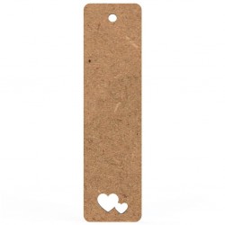 Semn Carte Blank 15x4 cm Inimi Perforate