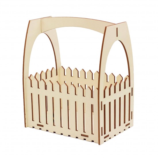 KIT DIY - Cosulet din Lemn cu Gardulet - 21x14x24 cm