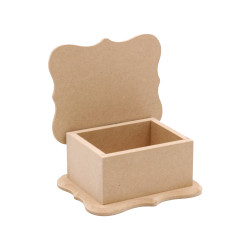 Cutie MDF Blank - 14x12x7 cm - Model Ondulat