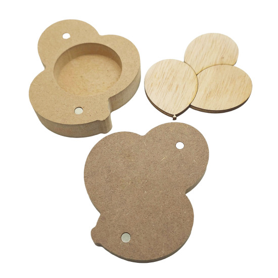 Cutie blank pentru Mot - Baloane - 10x8.5 cm