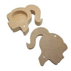 Cutie blank pentru Mot - Cap Papusa - 11x10 cm