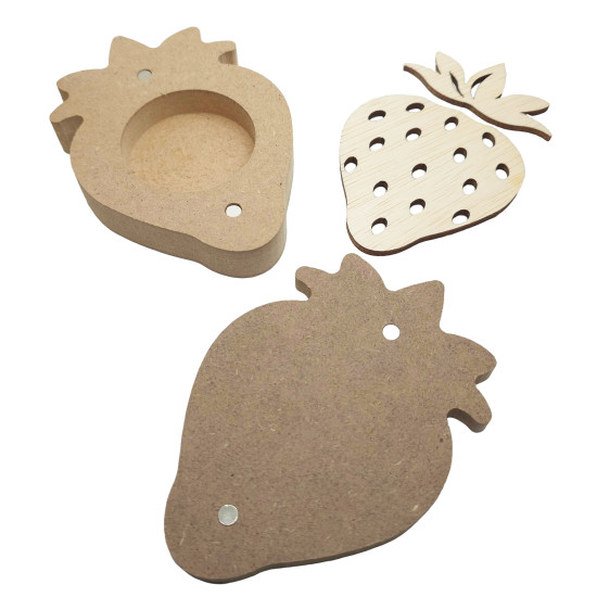 Cutie blank pentru Mot - Capsuna - 10.5x10 cm