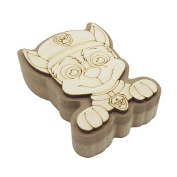 Cutie blank pentru Mot - Catelus Politist - 10.5x8 cm