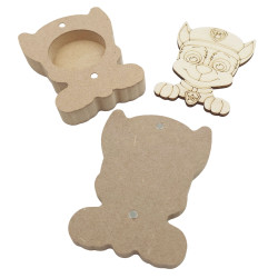 Cutie blank pentru Mot - Catelus Politist - 10.5x8 cm