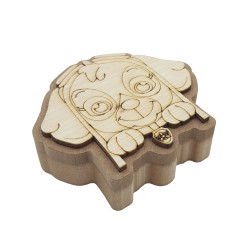 Cutie blank pentru Mot - Catelusa Aviator - 10x9 cm