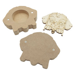 Cutie blank pentru Mot - Catelusa Aviator - 10x9 cm