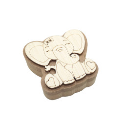 Cutie blank pentru Mot - Elefantica - 9x8.5 cm