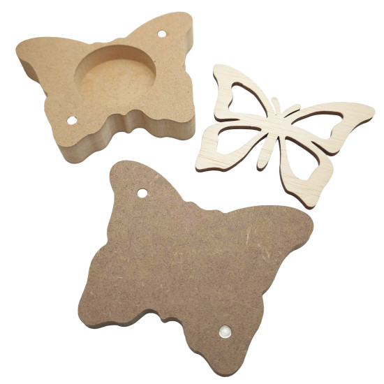 Cutie blank pentru Mot - Fluturas - 11.5x9 cm