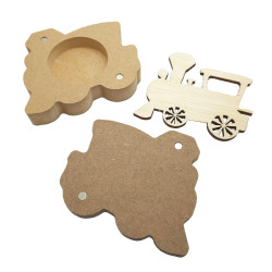 Cutie blank pentru Mot - Locomotiva - 10x8.5 cm