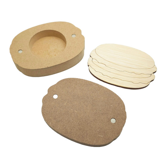 Cutie blank pentru Mot - Macaron- 10x7.5 cm