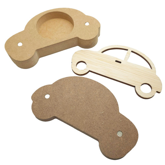 Cutie blank pentru Mot - Masina - 12.5x7 cm