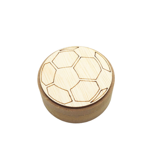 Cutie blank pentru Mot - Minge Fotbal - 7.5x7.5 cm