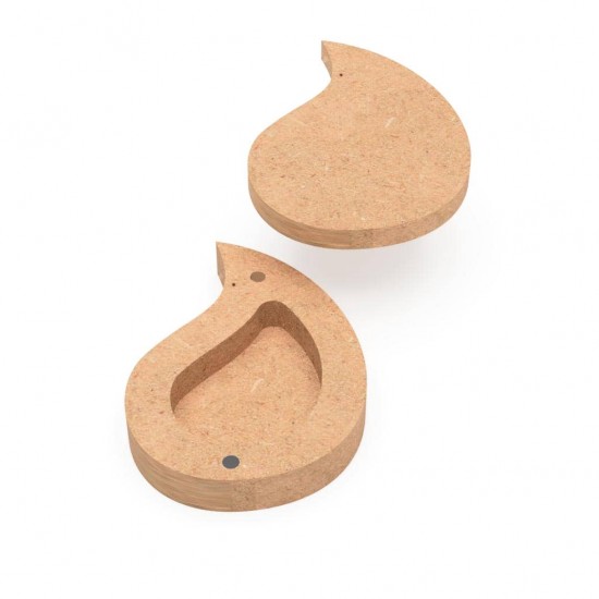 Cutie blank pentru Mot in forma de Mot - 12x9 cm