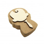 Cutie blank pentru Mot - Bebelus - 11x7.5 cm