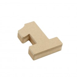 Cutie blank pentru Mot - Cifra 1 - 12x9.5 cm