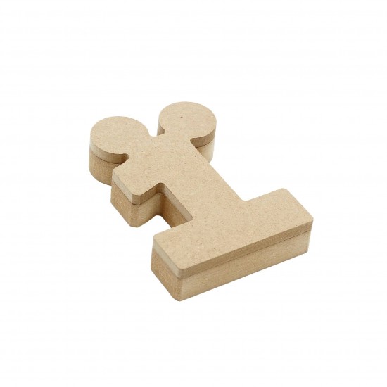 Cutie blank pentru Mot - Cifra 1 cu Urechi - 14x9.5 cm