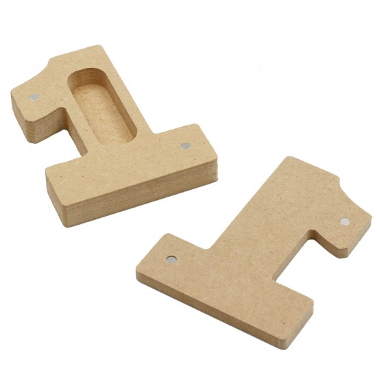 Cutie blank pentru Mot - Cifra 1 - 12x9.5 cm