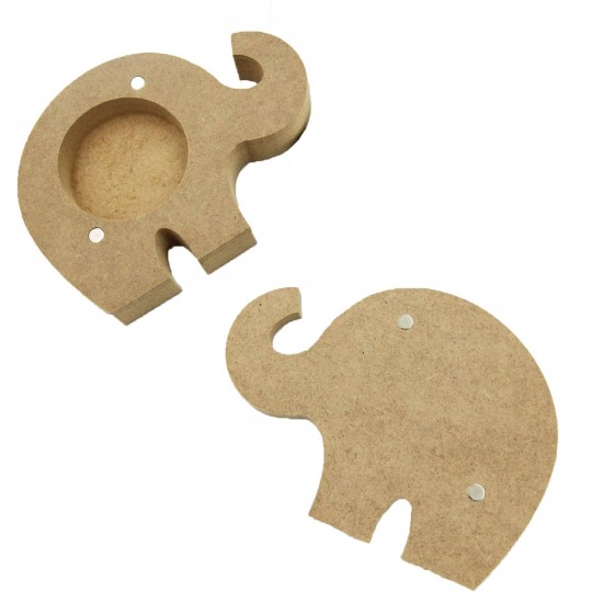 Cutie blank pentru Mot - Elefant - 12x9 cm