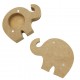 Cutie blank pentru Mot - Elefant - 12x9 cm
