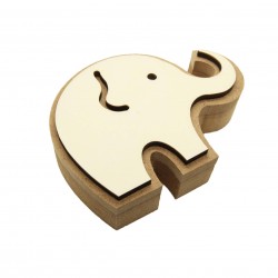 Cutie blank pentru Mot - Elefantel - 12x9 cm