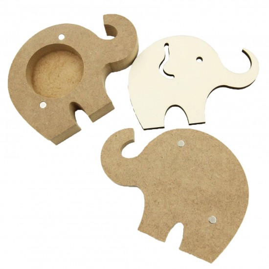 Cutie blank pentru Mot - Elefantel - 12x9 cm